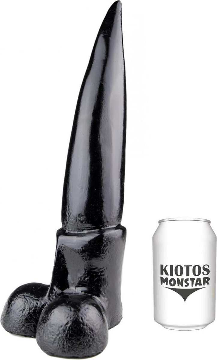 Kiotos Monstar - Kangaroo - Dildo - 33 x 7 cm - Zwart