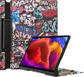 Lenovo Yoga Tab 13 (2021) Hoes - Tri-Fold Book Case - Graffiti