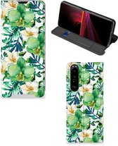 GSM Hoesje Sony Xperia 1 III Bookcase Cover Orchidee Groen