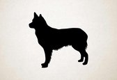 Silhouette hond - Seppala Siberian Sleddog - Seppala Siberische sledehond - L - 75x79cm - Zwart - wanddecoratie