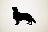 Silhouette hond - Cavalier King Charles Spaniel - S - 45x57cm - Zwart - wanddecoratie