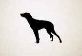 Silhouette hond - Chien Francais Tricolore - M - 60x80cm - Zwart - wanddecoratie