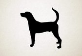 Silhouette hond - English Foxhound - Engelse Foxhound - S - 45x45cm - Zwart - wanddecoratie