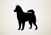 Silhouette hond - Husky Schor - L - 82x75cm - Zwart - wanddecoratie