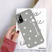 Voor Galaxy S20 + Smiling Love Heart Pattern Frosted TPU-beschermhoes (grijs)