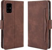 Voor Galaxy S20 + Portemonnee Style Skin Feel Calf patroon lederen tas met afzonderlijke kaartsleuf (bruin)