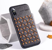 ROCK Origin-serie Zakelijk TPU + PU-beschermhoes voor iPhone XR