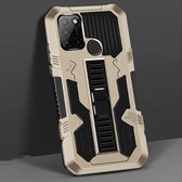 Voor OPPO Realme C17 Vanguard Warrior All-inclusive tweekleurige schokbestendige TPU + pc-beschermhoes met houder (goud)