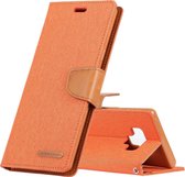 GOOSPERY FANCY DIARY Horizontale Flip Leather Case voor Galaxy Note 9, met houder & kaartsleuven & portemonnee (oranje)