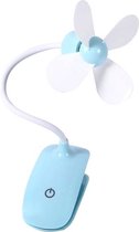 Mini draagbare USB oplaadbare aanraakschakelaar elektrische ventilator (blauw)