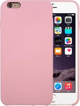 Voor iPhone 6 & 6s pure kleur vloeibare siliconen + pc beschermer van de behuizing (roze)