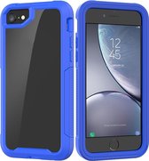 Voor iPhone SE 2020 & 8 & 7 Transparant Serie Frame TPU + PC Stofdicht Krasbestendig Valbestendig Beschermhoes (Blauw)