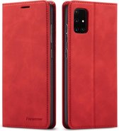 Voor Samsung Galaxy A41 Forwenw Dream Series Oil Edge Strong Magnetism Horizontal Flip Leather Case with Holder & Card Slots & Wallet & Photo Frame (Red)
