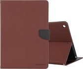 GOOSPERY FANCY DIARY voor iPad 10.2 Cross Texture lederen tas met kaartsleuf en houder & portemonnee (bruin)