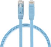 0,5 m CAT6 ultradunne platte Ethernet-netwerk LAN-kabel, patchkabel RJ45 (blauw)