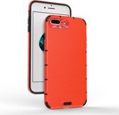 Voor iPhone 8 Plus / 7 Plus schokbestendige graan PC + TPU Case (rood)