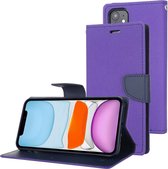 Voor iPhone 11 MERCURY GOOSPERY FANCY DIARY Horizontale Flip Leather Case met houder & kaartsleuven & portemonnee (paars)