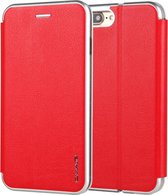 Voor iPhone 8 Plus & 7 Plus CMai2 Linglong Series PC + PU horizontale flip lederen tas met houder en kaartsleuf (rood)