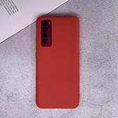 Voor Huawei Nova 7 5G schokbestendig mat TPU beschermhoes (rood)