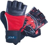 Atipick Fitness-handschoenen Leer/nylon Blauw/rood Maat M
