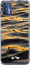 6F hoesje - geschikt voor Motorola Moto G9 Plus -  Transparant TPU Case - Water Waves #ffffff