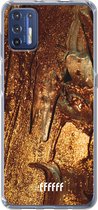 6F hoesje - geschikt voor Motorola Moto G9 Plus -  Transparant TPU Case - Lets go Gold #ffffff