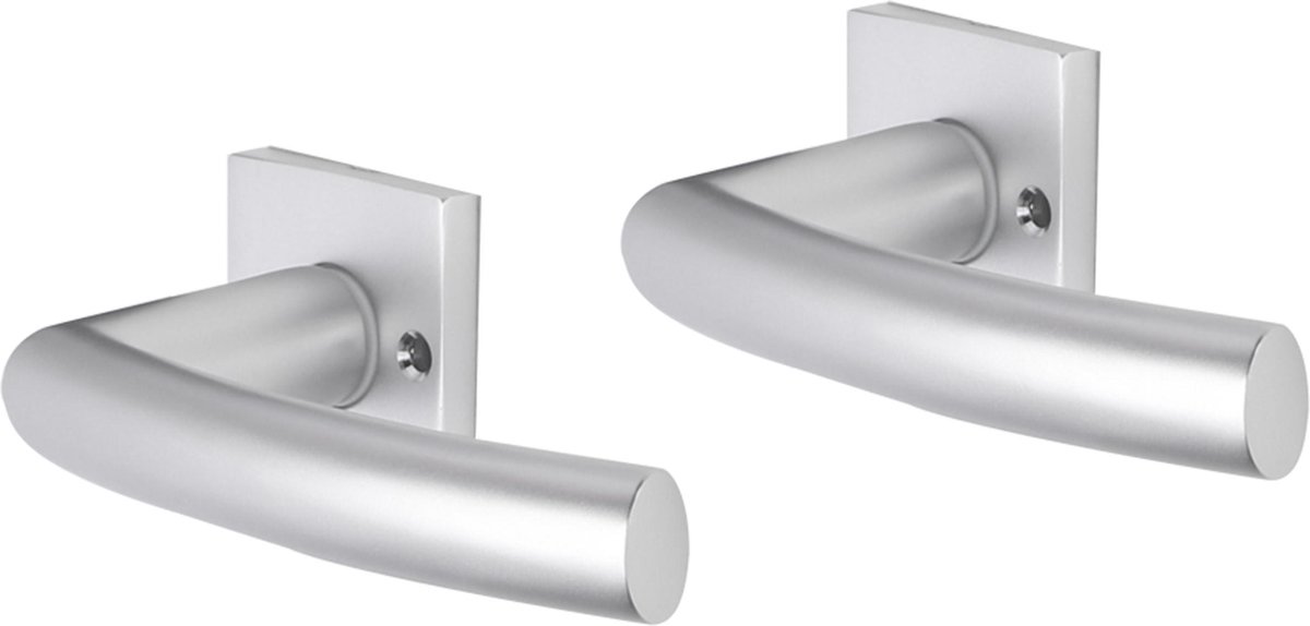 Deurkruk - Impresso Burton - Voor binnen - Vierkant met schroeven - Aluminium - 2 stuks