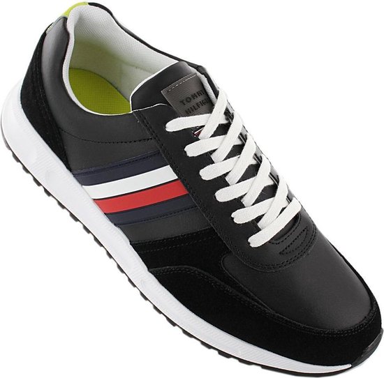 Tommy Hilfiger Modern Corporate - Heren Leer Sneakers Sport Casual Schoenen  Zwart... | bol