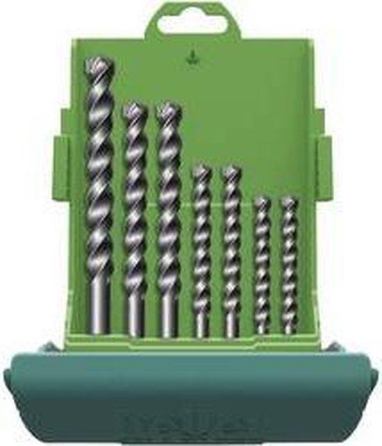 Heller Tools 3015 18037 5 carbure de tungstène Jeu de forets spiralés pour pierre 7 pièces 4 mm, 5 mm, 6 mm, 8 mm, 10 m