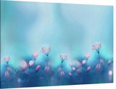 Bloemen in het blauwea licht - Foto op Canvas - 90 x 60 cm