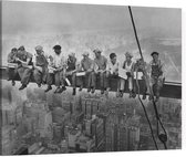 Lunch atop a Skyscraper - Foto op Canvas - 60 x 45 cm