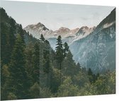 Misty Forest in the Mountains - Foto op Plexiglas - 90 x 60 cm