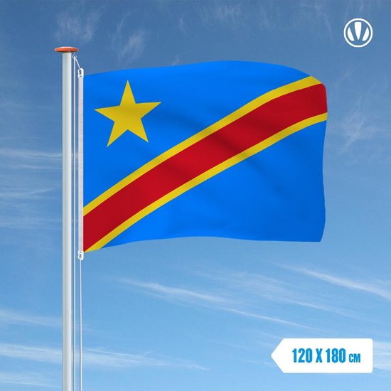 Drapeau Congo-Kinshasa 120x180cm