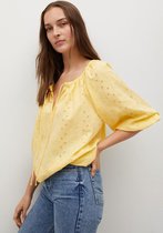 Mango Blouse Katoenen Blouse Met Zwitserse Broderie 87027128 12 Dames Maat - M