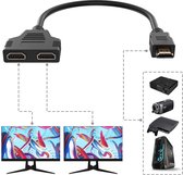 hdmi splitter 2 poorts - Fetestiic HDMI Splitter Adapter voor 1080p HDTV, Dual HDMI-adapter, HDMI Male naar 2 HDMI Splitter Sockets, ondersteuning voor Xbox, Blu-Ray / DVD-speler, PS3