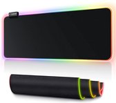 muismat xxl -  Gaming Mouse Pad XXL - RGB Mouse Pad 800 x 300 mm met 14 Lighting Modes, Non-slip rubberen basis en Waterdicht Surface Toetsenbord Mouse Pad voor Professional Gamers