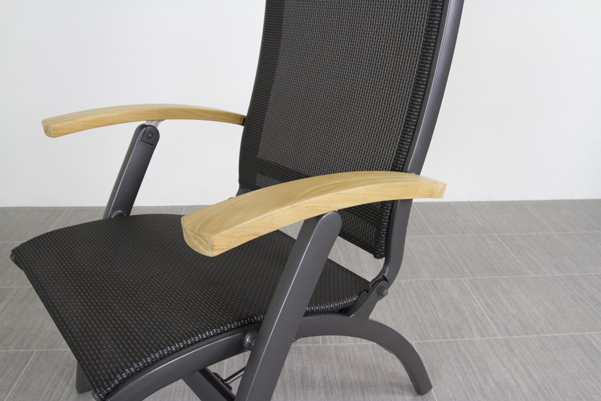 Hartman Da Vinci chaise réglable - accoudoirs en teck