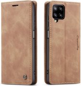 CaseMe Book Case - Samsung Galaxy A12 Hoesje - Bruin
