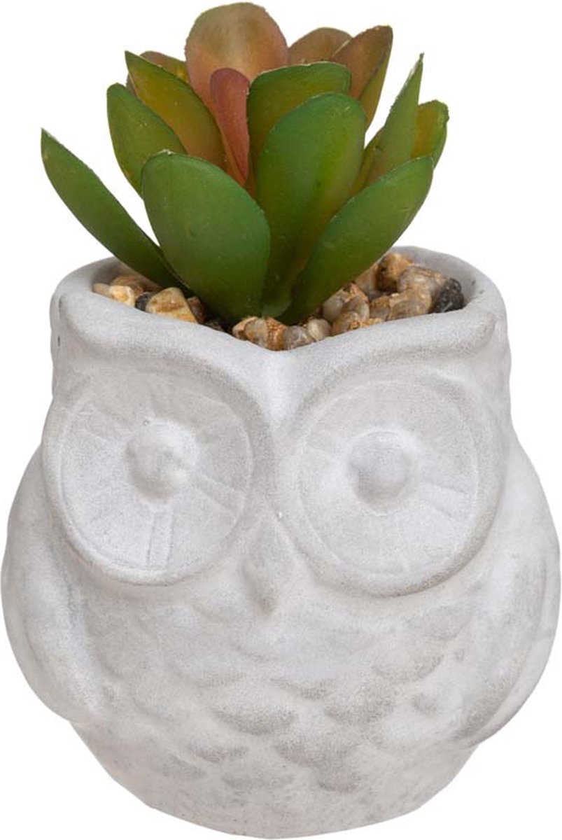 Kunstmatig vet 8 cm met pot uil - Overig - Motif 2 - SILUMEN