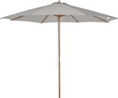 Houten parasol - Strandparasol - Tuinparasol - Balkonparasol - Grijs - 3mx 2,5m