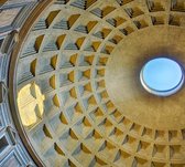Open koepel en oculus van het Pantheon in Rome - Fotobehang (in banen) - 250 x 260 cm