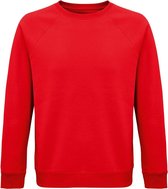 SOLS Unisex Adult Space Organic Raglan Sweatshirt (Rood)