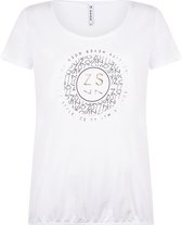 Zoso T-shirt Daisy 214 White Black 0016/0000 Dames Maat - XS