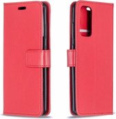 Voor Motorola Moto G100 Crazy Horse Textuur Horizontale Flip Lederen Case met Houder & Kaartsleuven & Portemonnee & Fotolijst (Rood)