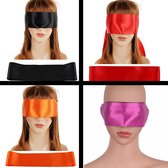 Kinky Secrets Blinddoek Set Van 4 Stuks - Roos - Oranje - Zwart - Rood