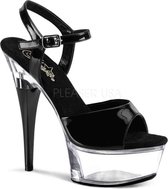 Pleaser Sandaal met enkelband -36 Shoes- CAPTIVA-609 US 6 Zwart