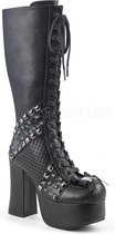 Demonia Plateau Laarzen -36 Shoes- CHARADE-150 US 6 Zwart