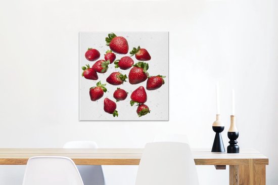 Toile de fraises douces 60x80 cm - Tirage photo sur toile (Décoration murale salon / chambre)