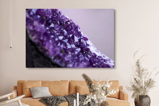 Tableaux - Gros plan d'une améthyste violette - Peintures cm - Décoration murale