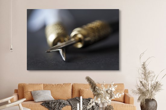 Peinture sur toile Fléchettes - 150x100 cm - Décoration murale